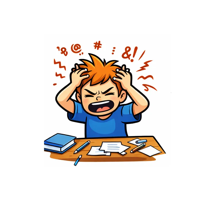 little boy venting his frustration