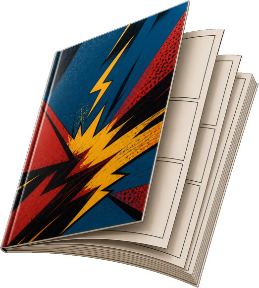 illustration of a comic book