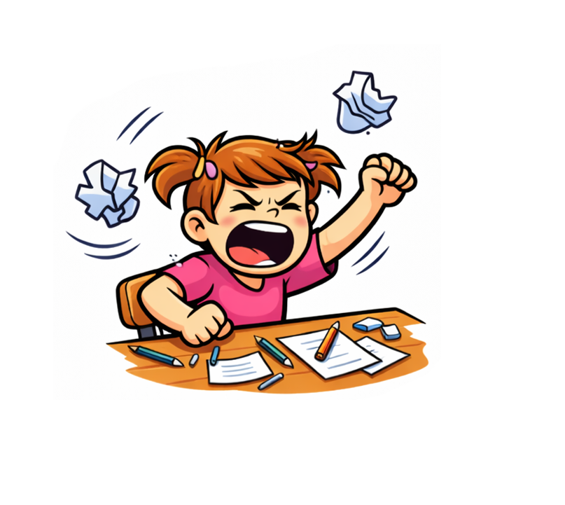 little girl throwing a tantrums